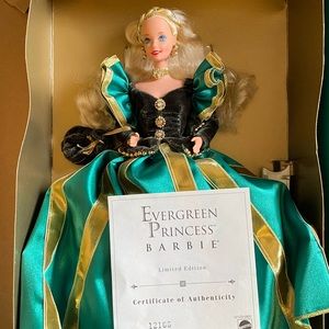 Mattel Evergreen Princess Barbie -New in box, excellent condition, collectible